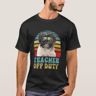 Teacher Off Duty Tibetan Terrier Dog Summer T-Shirt