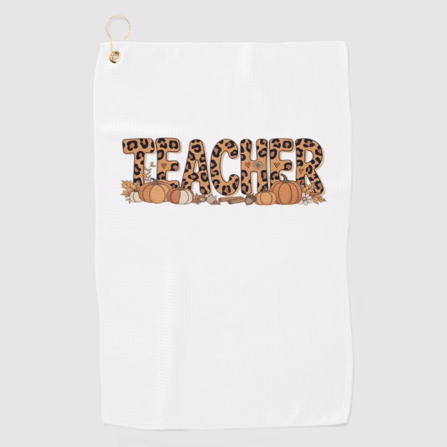 teacher Oversized T-Shirt Golf Towel (Front)