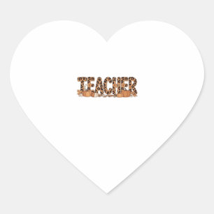 teacher Oversized T-Shirt Heart Sticker