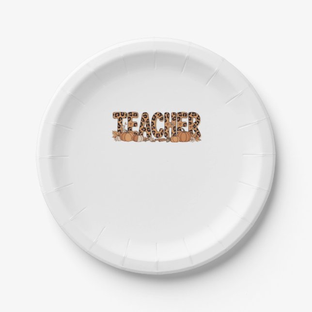 teacher Oversized T-Shirt Paper Plate (Front)