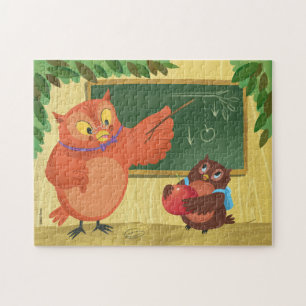 Teacher Owl and Student Jigsaw Puzzle