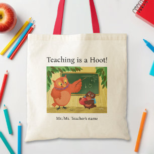 Teacher Owl Tote Bag