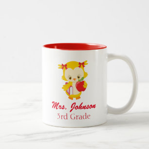 Teacher Owl Two-Tone Coffee Mug