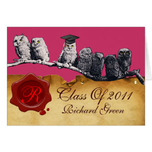 TEACHER OWLGRADUATION PARCHMENT WAX SEAL MONOGRAM