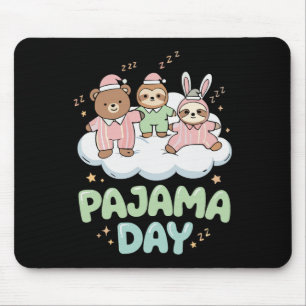Teacher Pajama Day Shirt, Funny Cloud Sleepover Sc Mouse Pad