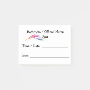 Teacher Pass Form Post it Note