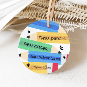Teacher Pencil School Favor Tags