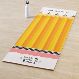 Teacher Pencil with Name Yoga Mat