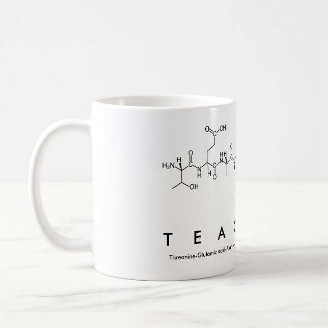 Teacher peptide word mug (Left)