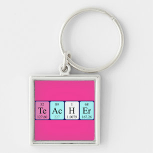 Teacher periodic table name keyring