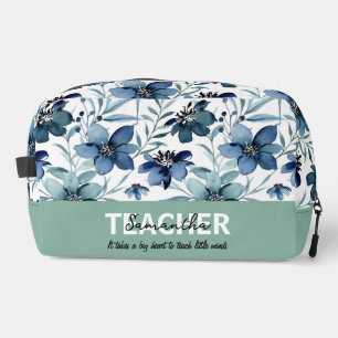 Teacher Personalised Name Phrase Accessory Case Dopp Kit