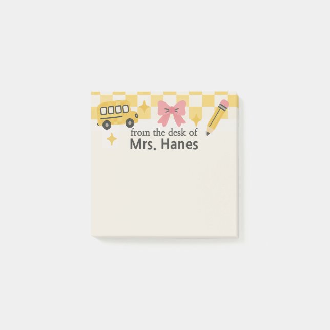 Teacher Personalised Post-It Notes (Front)