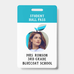 Teacher Photo Apple School  or student pass ID Badge