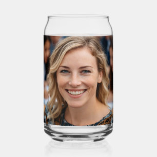Teacher Photo Customize Personalize Can Glass