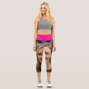 Teacher Photo Customize Personalize Capri Leggings