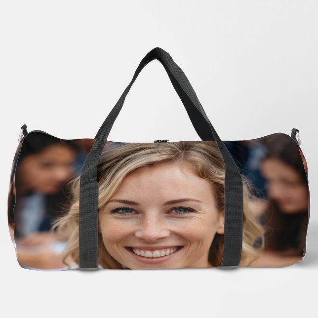 Teacher Photo Customize Personalize Duffle Bag (Front)