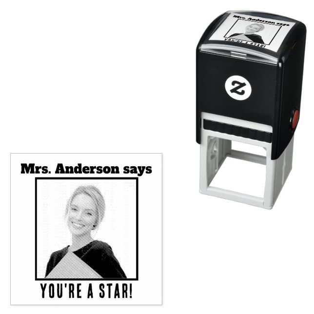 Teacher Photo Personalised You're a Star Self-inking Stamp (In Situ)