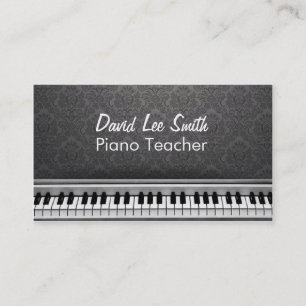 Teacher piano business card