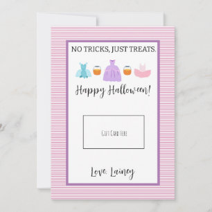 Teacher Pink Halloween Gift Card Holder