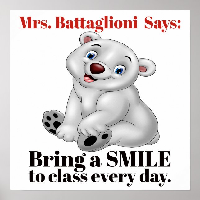 Teacher Poster - As Is or Change Text (Front)