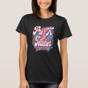 Teacher  Pre K Teacher Lightning Bolt Back To Scho T-Shirt
