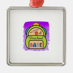 Teacher Preschool Babe Metal Ornament