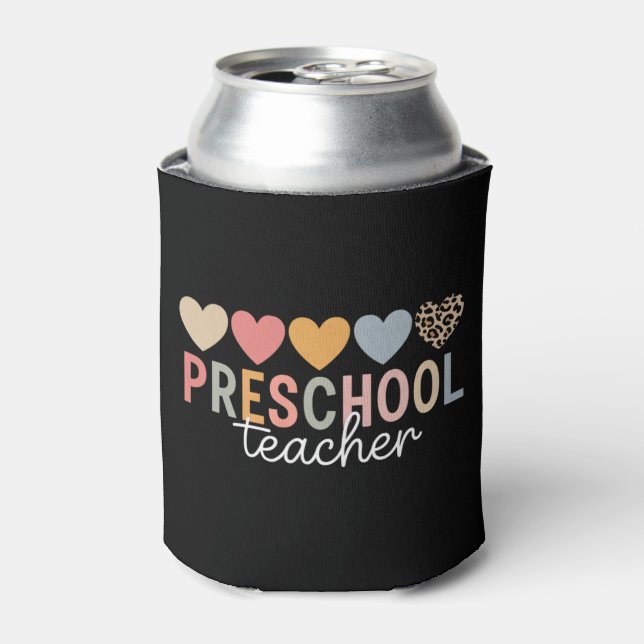 Teacher Preschool Back to School  Can Cooler (Can Front)