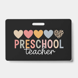 Teacher Preschool Back to School  ID Badge