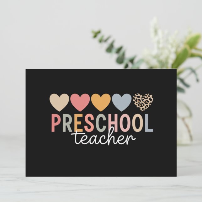 Teacher Preschool Back to School  Invitation (Standing Front)