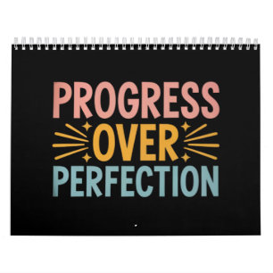 Teacher Progress Over Perfection Back to School  Calendar
