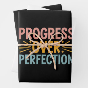 Teacher Progress Over Perfection Back to School Wrapping Paper Sheet