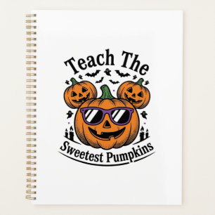 Teacher Pumpkin Shirt Cute Halloween Class Design_ Planner