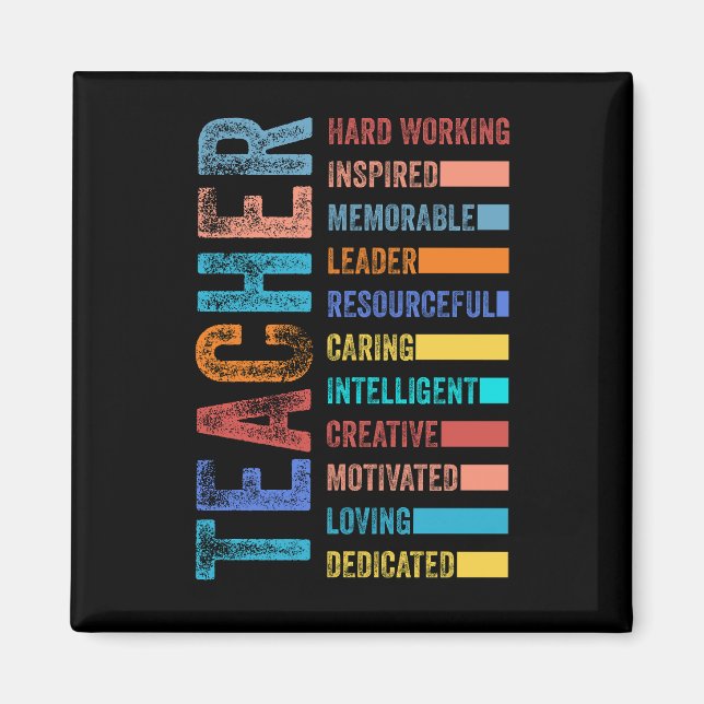 Teacher Qualities Magnet (Front)