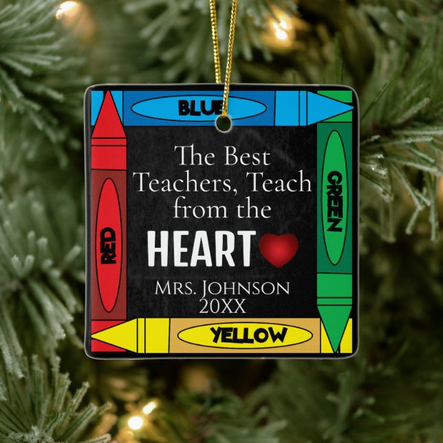 Teacher Quote #3 - Personalise Ceramic Ornament (Tree)