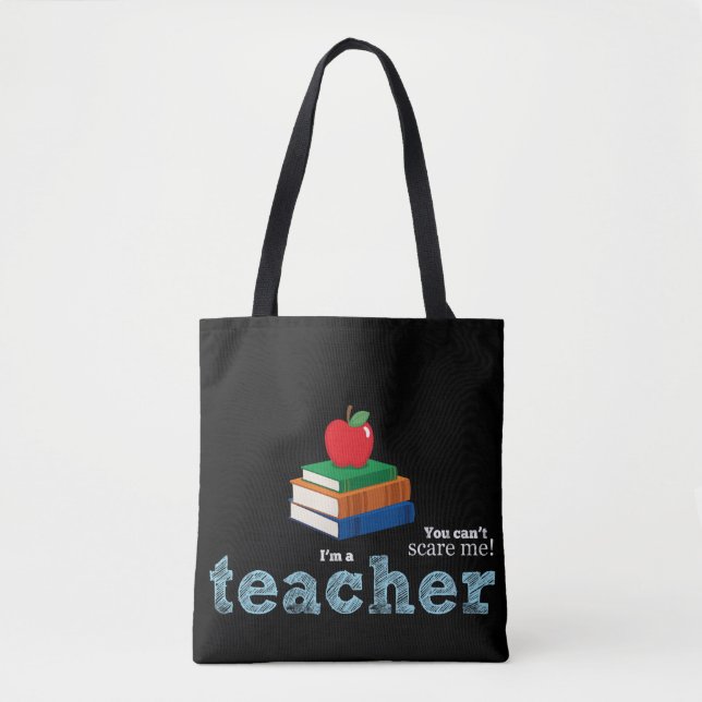 Teacher quote typography tote bag (Front)