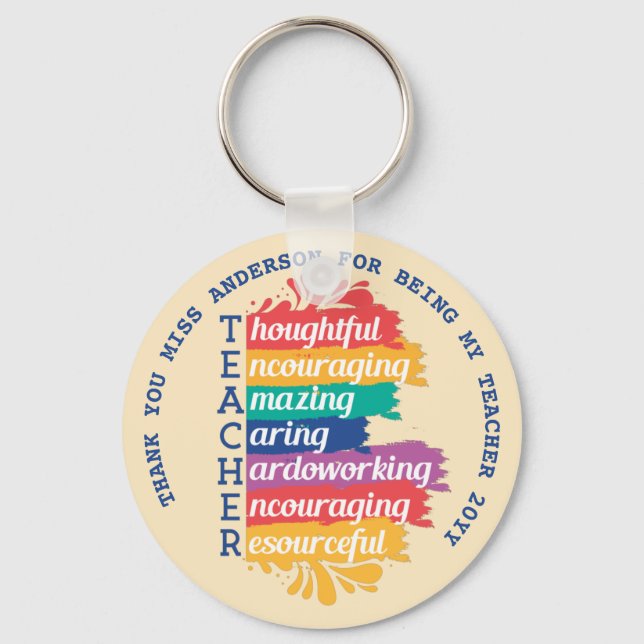 Teacher Quotes Appreciation Retirement Farewell    Key Ring (Front)