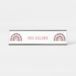 Teacher Rainbow Appreciation Desk Name Plate