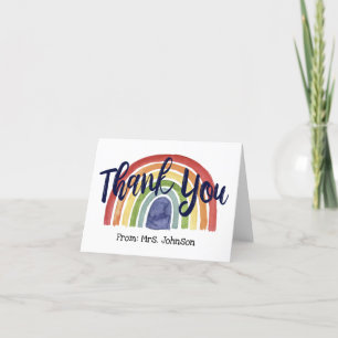 Teacher Rainbow Thank You Card