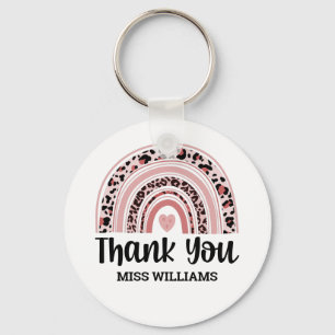Teacher Rainbow Thank You  Key Ring