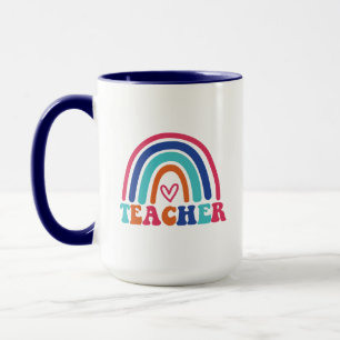 Teacher Rainbow Wordart Mug