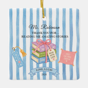 Teacher Reading Appreciation Thank You Ornament