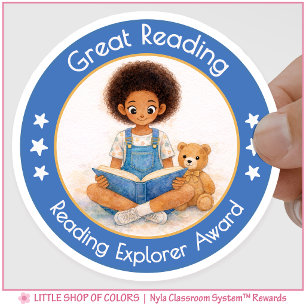 Teacher Reading Encouragement Award Classic Round Sticker