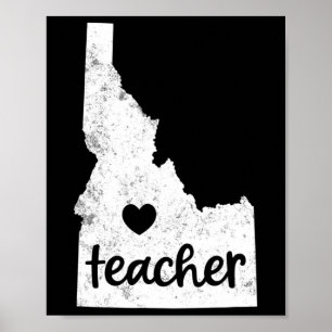 Teacher Red For Ed Idaho Public Education 4  Poster