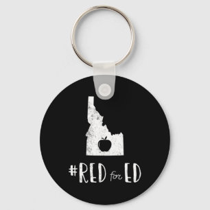 Teacher Red For Ed Idaho Public Education Key Ring