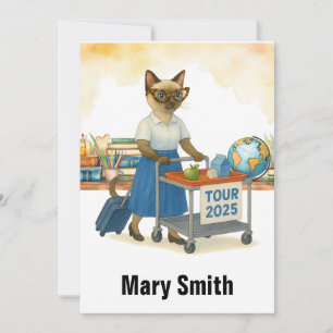 Teacher  retirement 2025 for cat lovers invitation