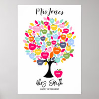 Teacher retirement apple tree with names