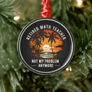 teacher retirement class of 2026 teacher's day metal ornament