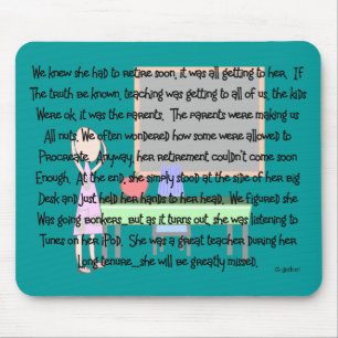 Teacher Retirement "Gone Bonkers" Story Art Gifts Mouse Pad