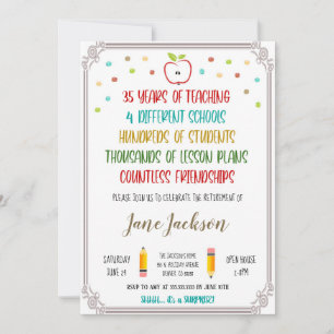 Teacher Retirement Invitation