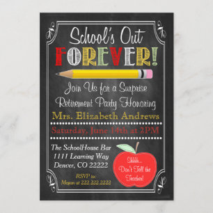 Teacher Retirement Party Invitation
